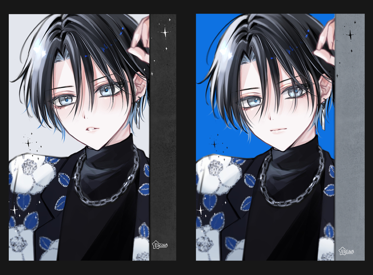 イケメンイラスト　創作男子　イラストレーター依頼